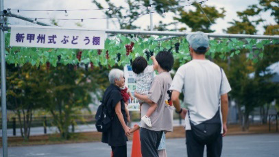 甲州式ぶどう棚を学ぶ　実際のぶどう棚を室内に作ります！